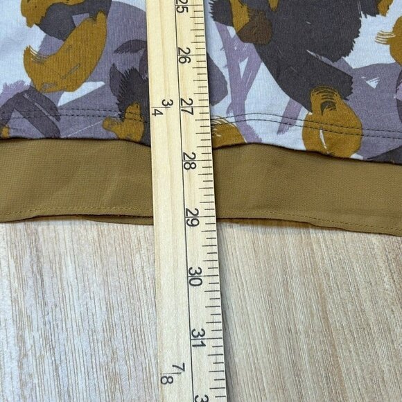 LOGO Lori Goldstein Sz M Fall Colors Print Stretch Jersey Cardigan Top Pockets - Picture 16 of 16